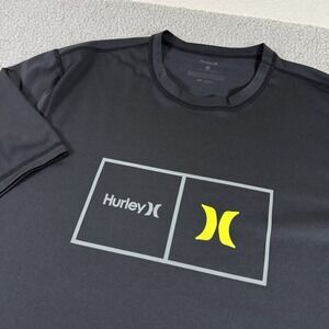 Hurley Black and Yellow Short Sleeve Tee